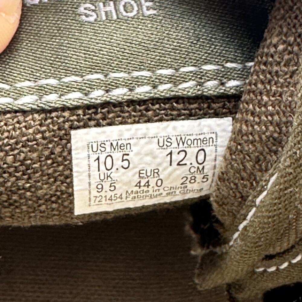 Vans Mens 10.5 Half Cab Skateboard Shoes Olive Green Roughly Linen - Picture 7 of 8